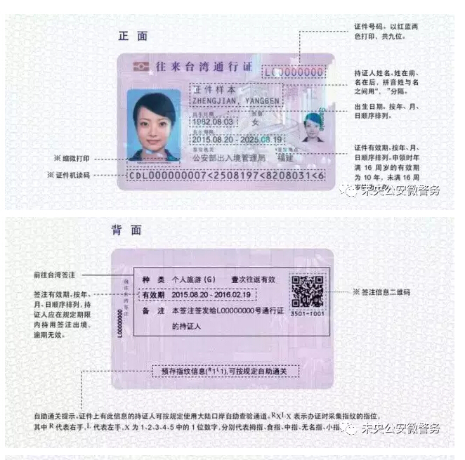 电子版往来台湾通行证